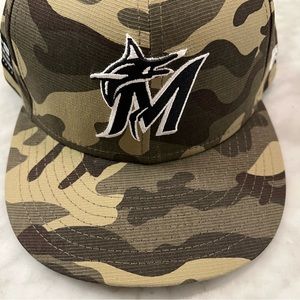 Miami Marlins MLB 59FIFTY Camo Baseball Cap